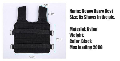 ports & Entertainment 30KG Loading Weight Vest For Boxing Weight